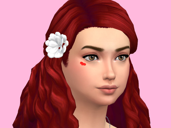 Sims 4 — Heart On Face by Sunnny_Loui — Cute heart on face tattoo 