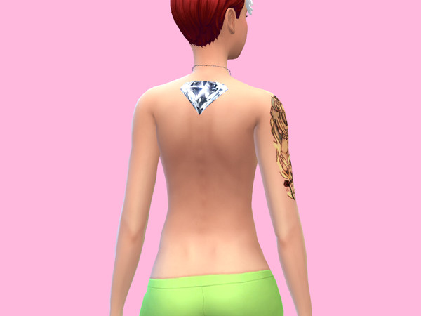 Sims 4 — Diamond by Sunnny_Loui — Diamond upper back tattoo Enjoy! Join my discord!https://discord.gg/CUduSCt 