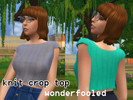 Sims 4 — Knit Crop Top Base Game Recolour  by wonderfooled — Re-texture of base game teen crop top. 