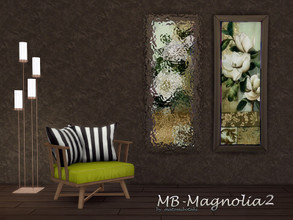 Sims 4 — MB-Magnolia2 by matomibotaki — MB-Magnolia2, part two of a set of 2 matching flower paintings with lovely