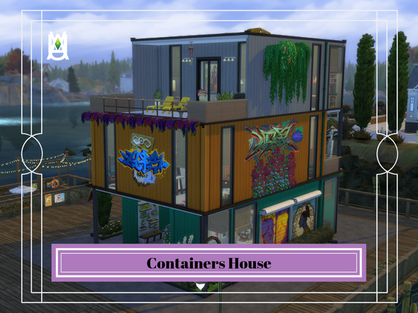 Sims 4 — Containers House by auvastern — These containers were use for good shipments. But now, you can decorate by