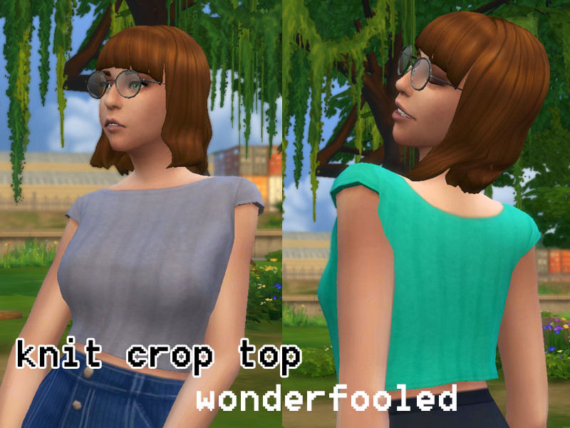 Sims 4 The Sims Resource | Knit Crop Top Base Game Recolour by TSR Creator