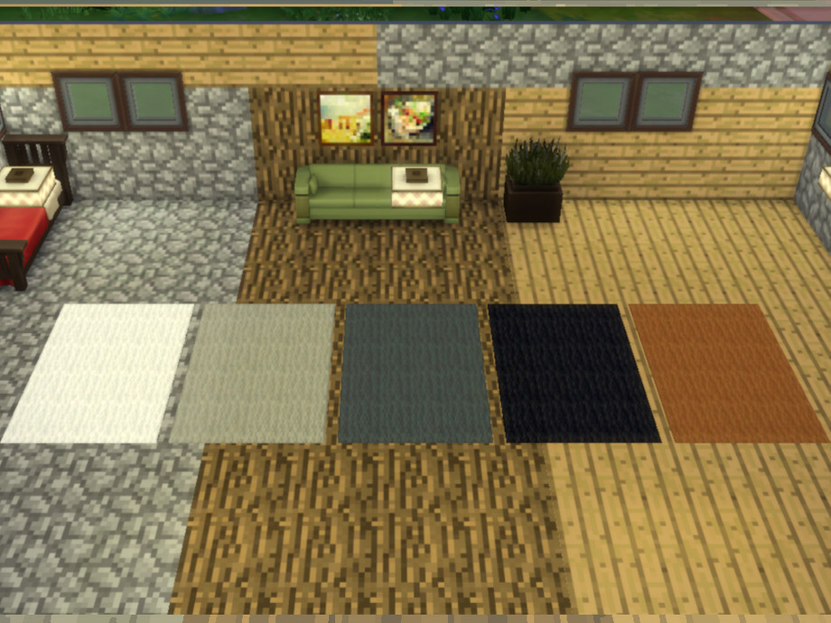 Minecraft Rug Build Designs The Sims Resource | Minecraft Wool Rug - Greyscale Edition