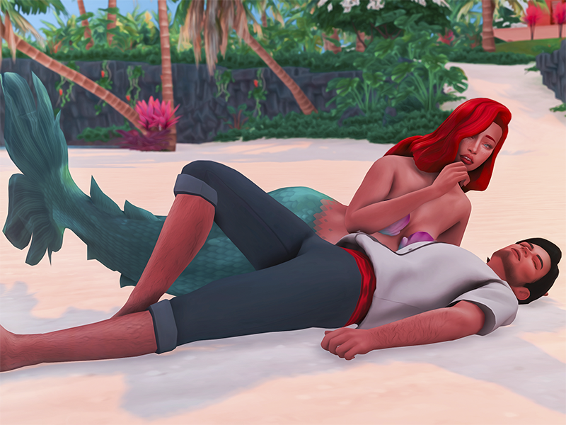 Sims 4 - Ariel Saves Eric Pose Pack by KatVerseCC - I think by now everyone...