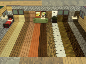 Sims 4 — Miner's Cabin Floor by SuspiciousSparkleHorse — Minecraft Inspired flooring featuring cobblestone + all