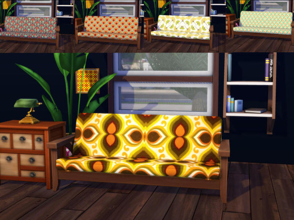 Sims 4 — 70s Sofa - Recolor by Tropico-Native — A nice vintage sofa for your 70s living room. This is my first recolor/CC