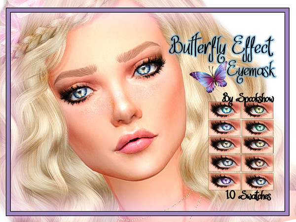 Sims 4 — [Spookshow] Butterfly Effect Eyemask by Spookshow — While I was making this, it somehow made me think of a