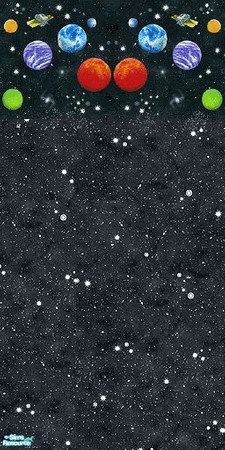Sims 2 — Black space wallpaper and planet boarder by manic_rose — Take your sims into orbit with this space themed