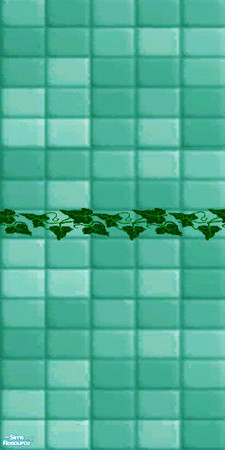 Sims 2 — leslie_bathroom tilein ivy - Individual  by peepers42 — bathroom tile with ivy in the center