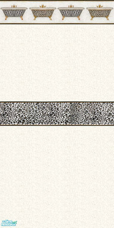 Sims 2 — Vega: Zebra Bath Wall 03 by Mokleab — Made by Vega Productions to make your home more comfortable and