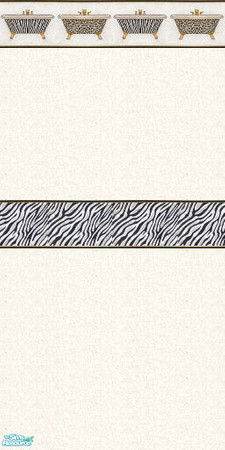 Sims 2 — Vega: Zebra Bath Wall 01 by Mokleab — Made by Vega Productions to make your home more comfortable and