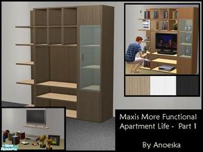 Sims 2 — MMF - Apartment Life part 1 - TV Cabinet by AnoeskaB — You like to decorate the Apartment Life TV Cabinet