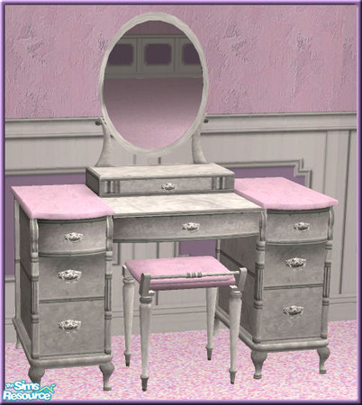 Sims 2 — Lovely Valentine Bedroom  - Vanity by HeavenlyAngel — Cute vanity to go with the Lovely Valentine Bedroom Set.