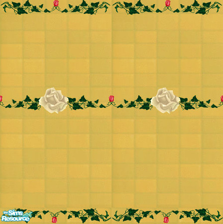 Sims 2 — leslie_bathroom tile12 by peepers42 — white roses