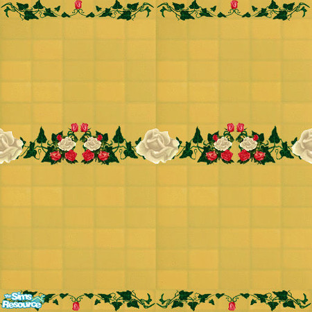 Sims 2 — leslie_bathroom tile 4 by peepers42 — sunshine and roses bathroom tile