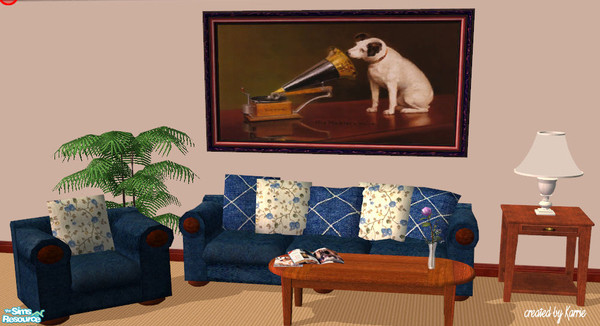 Sims 2 — Coordinated Living Set | Blue #7 by meadows0592 — Another blue recolor for your sims to enjoy, and a new
