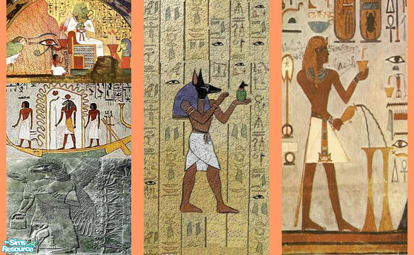 Sims 2 — leslie_egypt temple art by peepers42 — 3 different egypt temple art look great as stand alones