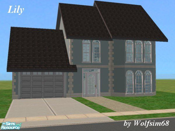 Sims 2 — Lily by Wolfsim68 — The Entrance leads into an open plan Living, Dining & Kitchen on the ground floor &