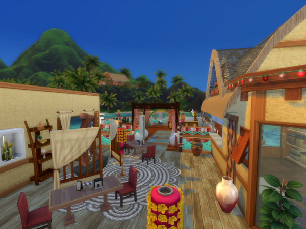 Sims 4 — Lagoon Lake Restaurant by Musa23458 — Enjoy a perfect meal at the restaurant with an oceanic view. The best