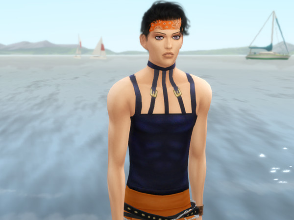 Sims 4 — Narancia Ghirga Top JJBA Golden Wind by pretzel4 — Top based on Narancia Ghirga from JoJo's Bizarre Adventure