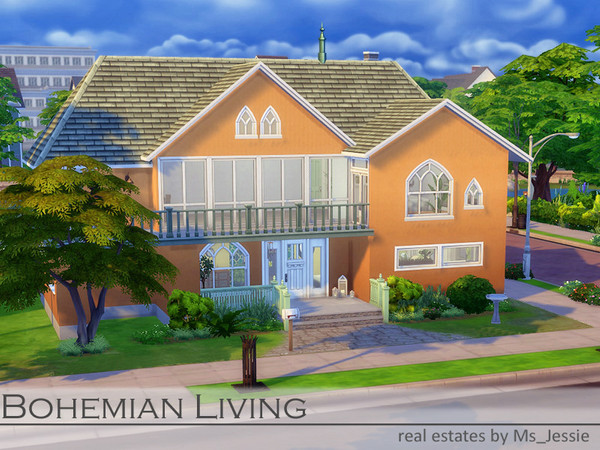 Sims 4 — Bohemian Living by Ms_Jessie — This beautiful house was inspired by the bohemian style. It's made for a single