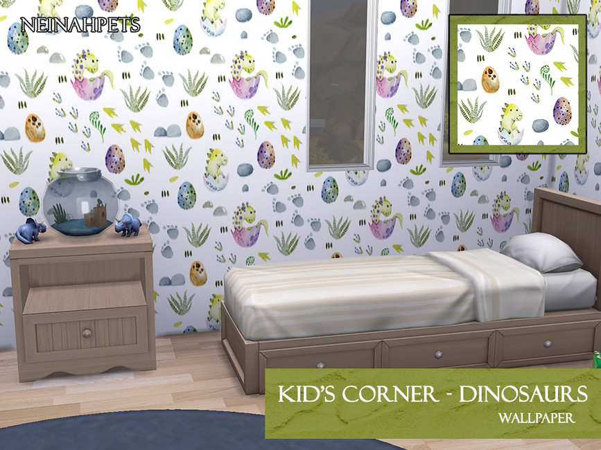 The Sims Resource - Kid's Corner - Dinosaurs Wallpaper