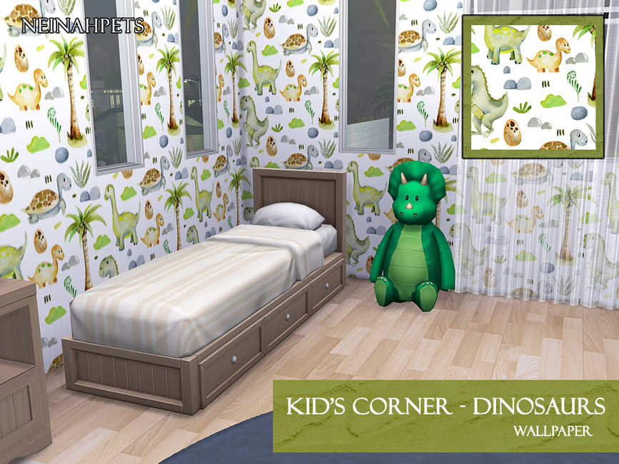The Sims Resource - Kid's Corner - Dinosaurs Wallpaper