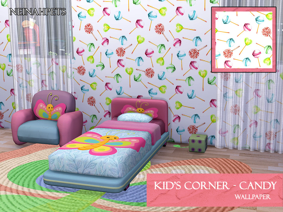 The Sims Resource - Kid's Corner - Candy Wallpaper