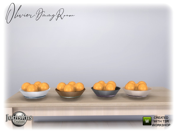 Sims 4 — Olivier Dining room oranges deco by jomsims — Olivier Dining room oranges deco