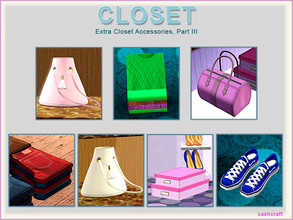 Sims 3 — Closet Part 3 by Cashcraft — Closet Part 3, features 7 additional decorative (clutter) objects for your closet,