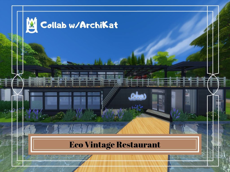 Sims 4 The Sims Resource | Eco Vintage Restaurant by TSR Creator
