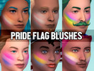 Sims 4 — LGBT Pride Blushes by freyquinn — Simple blushes with LGBT flags: Rainbow / Gay, Lesbian, Transgender, Bisexual,