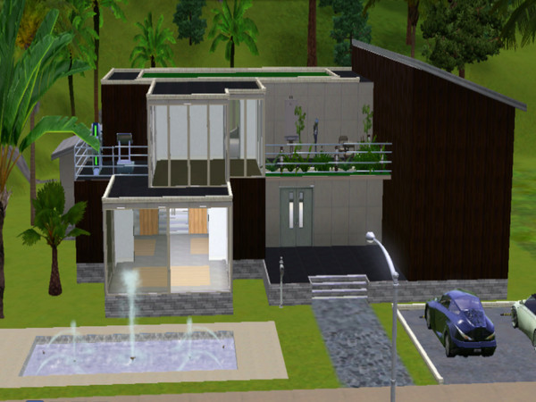 Sims 3 — Modern mansion by Some_Good_Username — A modern masion with spacy rooms and a big outdoor pool. Built in modern