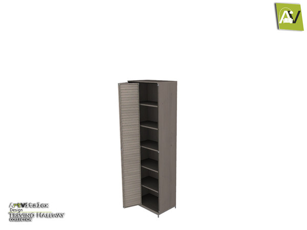 Sims 4 — Trevino Shoe Closet Long With Open Accordion Door by ArtVitalex — - Trevino Shoe Closet Long With Open Accordion