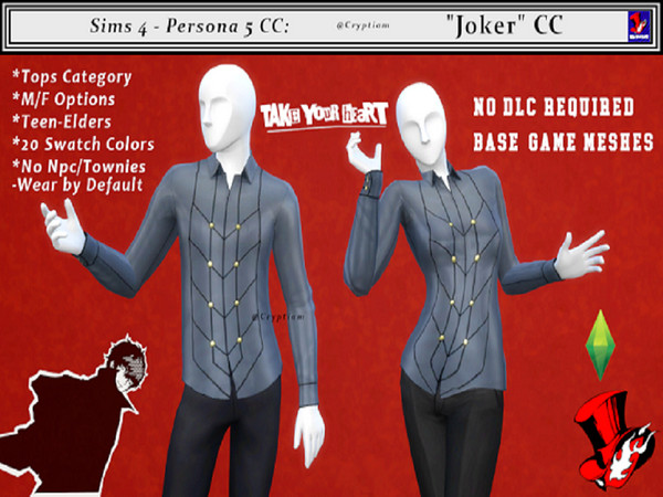 The Sims Resource - Persona 5: Joker Top