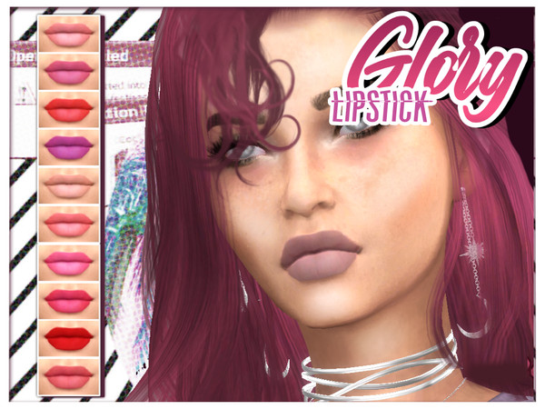 Sims 4 — Glory - Matte Lips by eGhourl — ___ _BGC _12 Swatches _Disabled for random. _Teen-Elder _Made for TS4 _Credits
