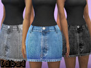 Sims 4 — [dbs] Basic Denim Skirt by DoodleBox_Doodle — A basic denim skirt. It comes in three colors.