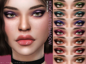 Sims 4 — Kendra Eyeshadow N75 by Pralinesims — Eyeshadow in 20 colors.