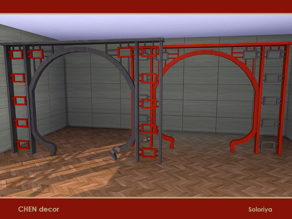 Sims 4 — Chen Office. Frame by soloriya — Large round frame. Part of Chen Office set. 4 color variations. Category: