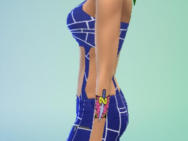 Sims 4 — Jolyne Cujoh Tattoo by betsybugaboo — A simple version of Jolyne Cujoh from JoJo's Bizarre Adventure: Stone