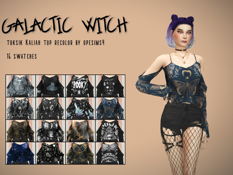Sims 4 The Sims Resource | | Galactic Witch | toksik Kaliah recolor fixed - mesh needed by TSR Creator