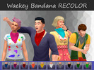 Sims 4 — Waekey Bandana Recolor - Mesh needed by CowPlants_Cake — I really like those bandanas but I wanted to make it