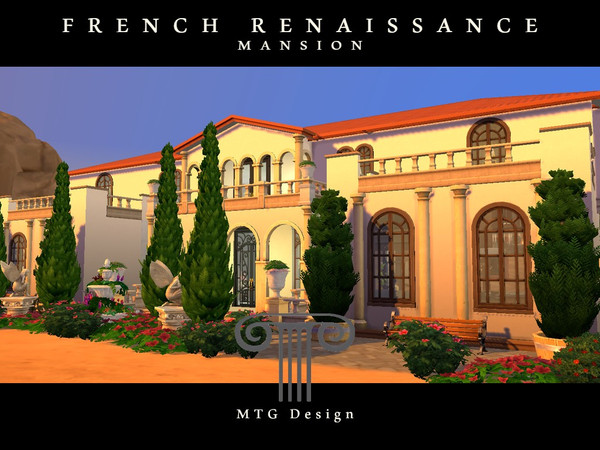 Sims 4 — French Renaissance Mansion by Malolos_The_Great — A french renaissance mansion for a multi-millionaire bachelor.