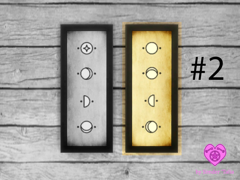 Sims 4 Moon Glyph Wall Art in Frame #2 by Simder_Talia