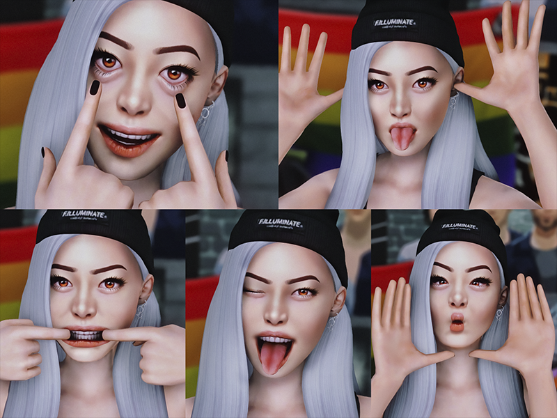 The Sims Resource Silly Faces Pose Pack