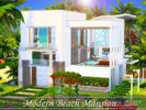 Sims 4 — Modern Beach Mansion *No cc* by Runaring — This house is modern beach mansion with three floors. This house has