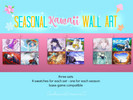 Sims 4 — Seasonal Kawaii Wall Art - Three Sets by AwkwardUnicornCC — my first TSR set! a set of three seasonal wall art