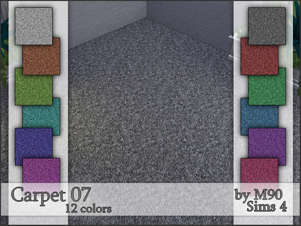 Sims 4 — M90 Carpet 07 by Mircia90 — Carpet in 12 colors.