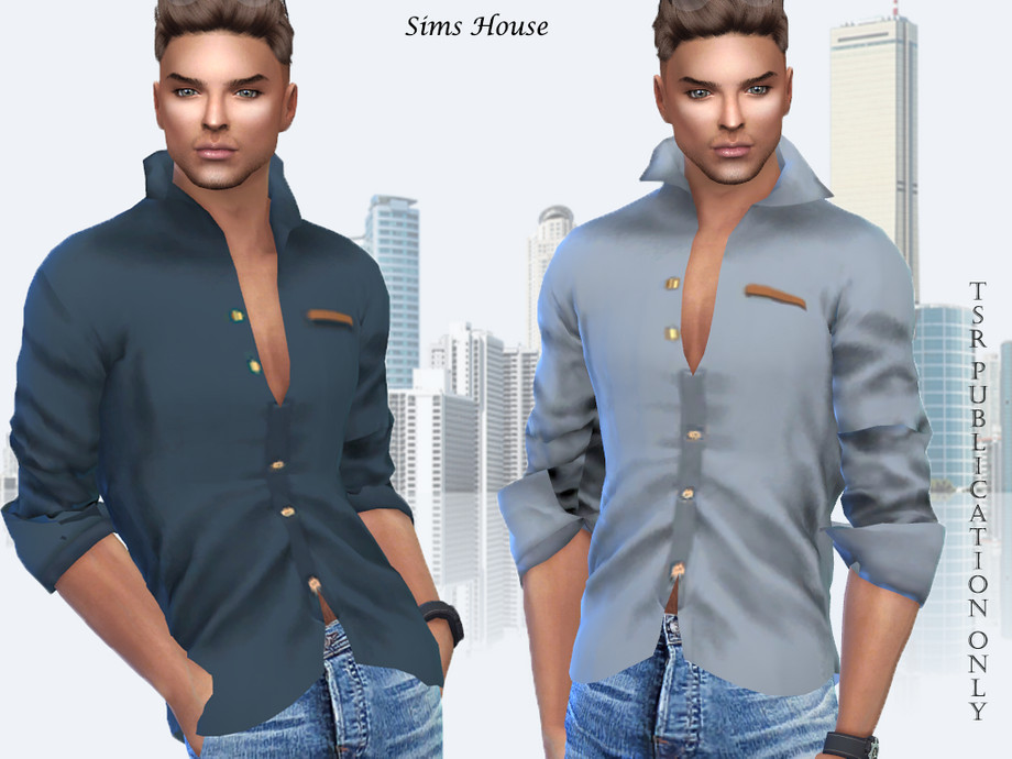 The Sims Resource - Silk men's shirt