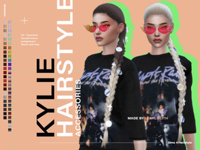 Sims 4 — LeahLillith Kylie Hair Accessories by Leah_Lillith — Kylie Hair Accessories All LODs Smooth bones CAN BE FOUND